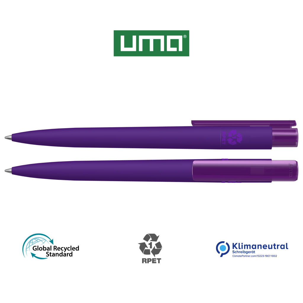 uma - RECYCLED PET PEN PRO K transparent GUM - Kugelschreiber - Marinus Werbemittel