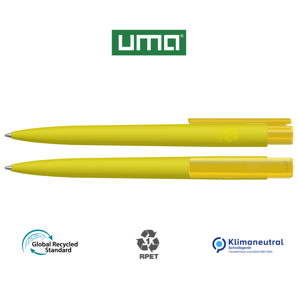 uma - RECYCLED PET PEN PRO K transparent GUM - Kugelschreiber - Marinus Werbemittel